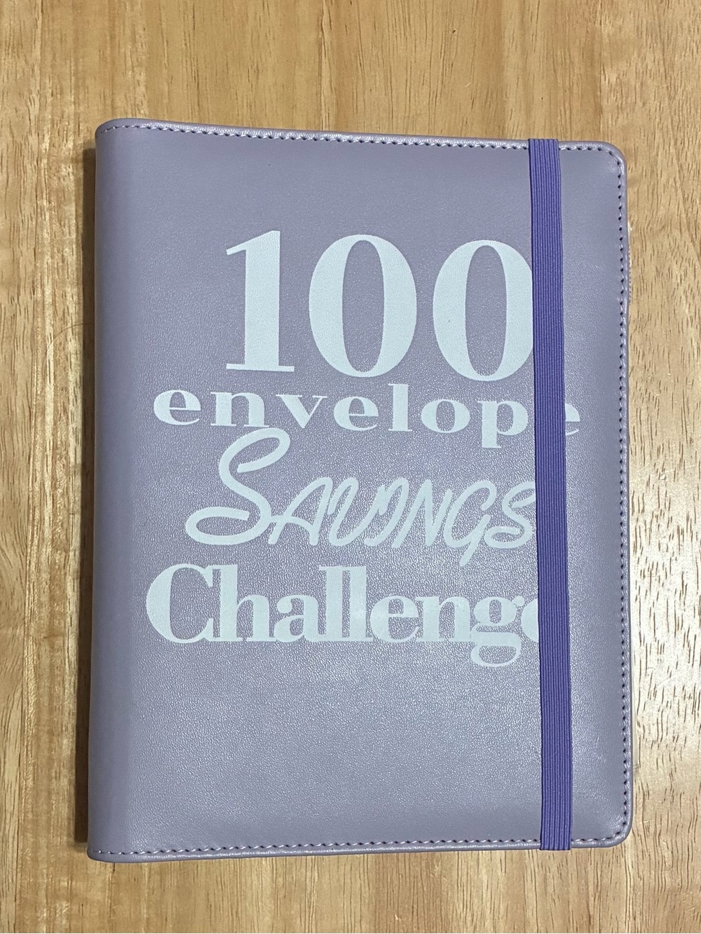 100 Envelope Savings Challenge Tablet Cover — Purple Elastic Closure